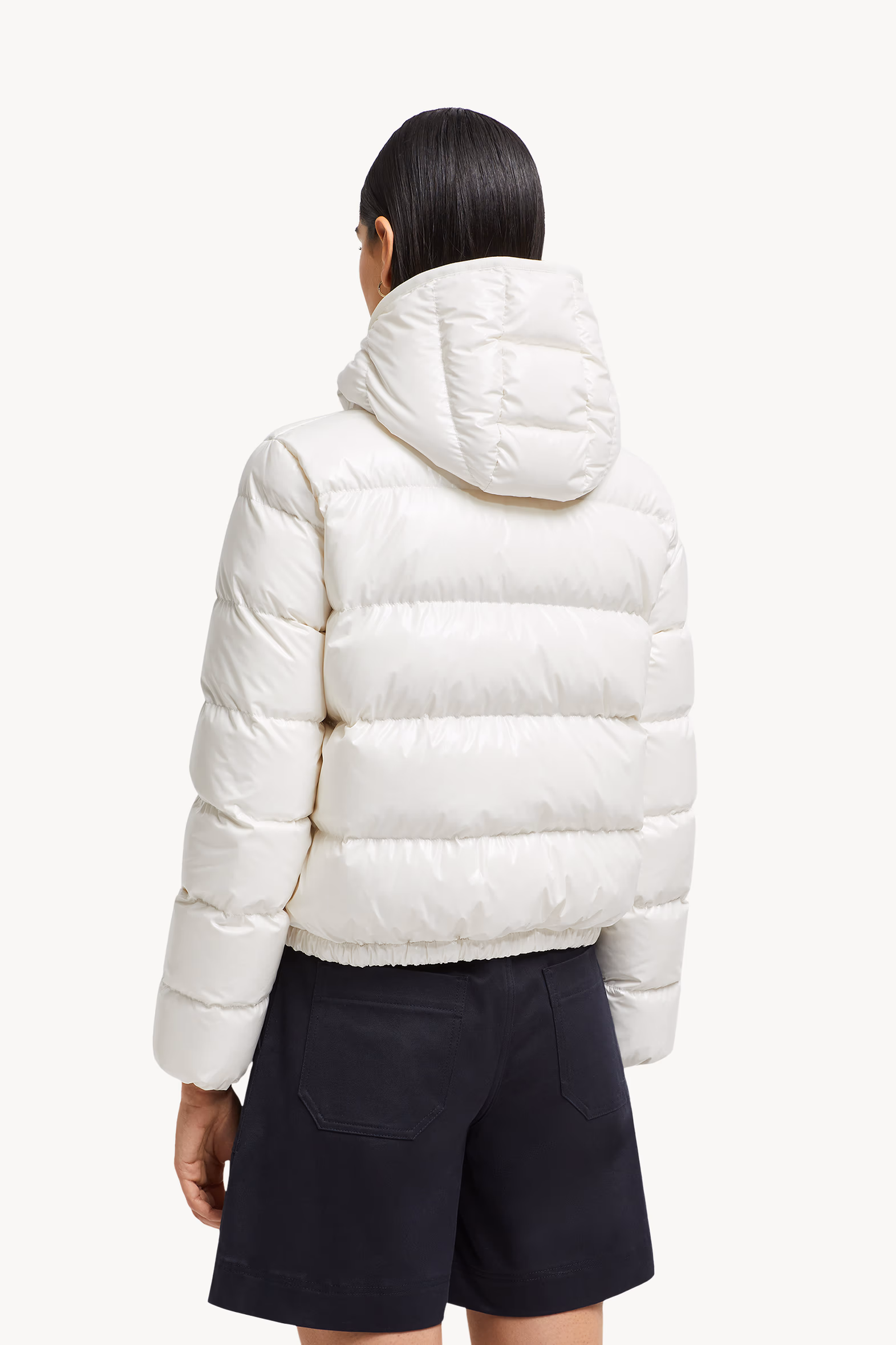 Plumífero corto con capucha Andro Mujer Blanco Moncler 5